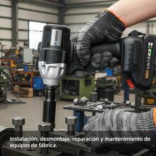 Llave De Impacto Inalambrico Taladro Recargable Kit Pistola Taladro Inalambrico Taladro De Impacto Motor Led Taladro Electrico Taladros De Velocidad Variable Taladro Destornillador Inalambrico - Negro - Ver 9