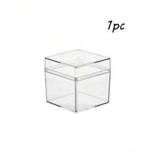 20pcs Transparent Lid Gift Boxes, Matching Gift Packaging Empty Boxes, Square Storage Jewelry Display Boxes, Multi-Functional Jewelry Storage Boxes Suitable For Accessories, Food And Candy Home Display - 5*5*5cm - View 10