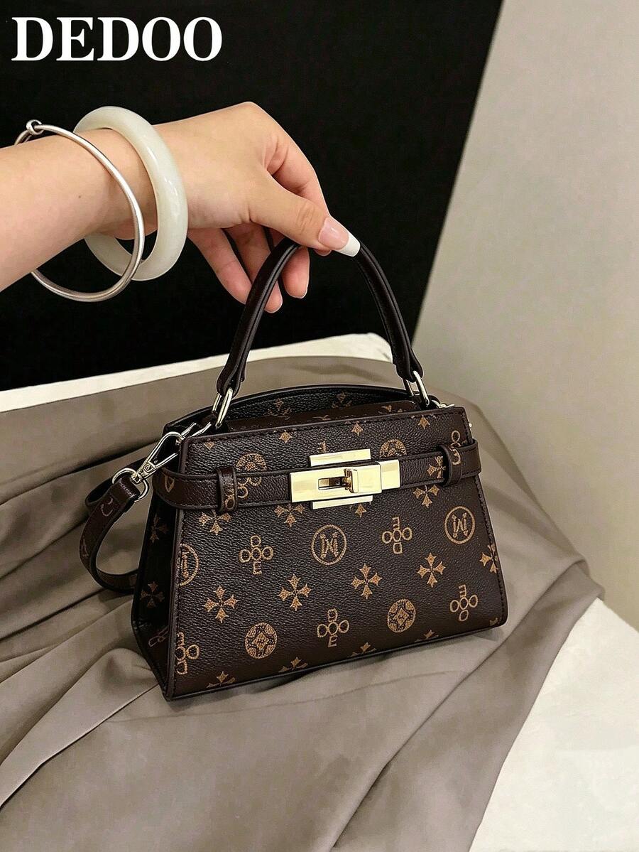 Dedoo Tas Tangan Wanita Mewah Motif Leci, Dekorasi Tali Warna Solid, Tas Bahu Selempang Ringan Multifungsi, Cocok untuk Berbelanja dan Kencan