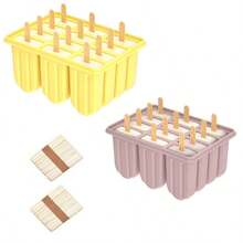 12pcs Silicone Ice Pop Mold, Suitable For Homemade Ice Cream Popsicles, Creative Ice Cream Cone Mold, DIY Ice Pops And Ice Cubes - Multicolor - View 20