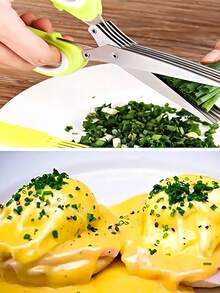 Kitchen Scissors Multi-Layer Design Convenient And Efficient For Cutting Vegetables - Multicolor - View 8