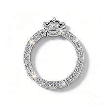 1pc Crown Shiny Car Engine Start/Stop Button Ring, Sparkling Crystal Crown Style Button Start Button Decorative Cover, Cute Car Interior Accessory, Suitable For Women - One-button Start Decorative Crown Style - View 15