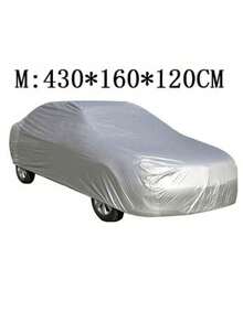 1 Set Waterproof & UV-Resistant Car Cover - Full Protection Against Dust & Snow For Sedans, SUVs And Trucks, With Storage Bag - Silver - View 16