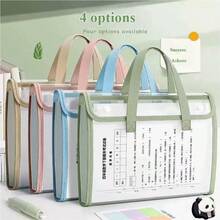 Transparent Handheld Accordion File Folder With Multiple Expandable Layers, 13 Compartments, Large Capacity, Handheld File Folder, Suitable For Storing Documents, Notebooks, Office Desk Accessories, Test Papers And Textbooks, Suitable For Back To School Supplies And Office Supplies - Single Piece - View 2