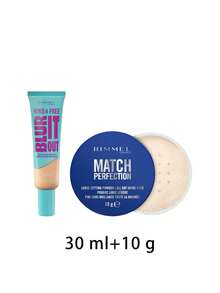 [組合] Kind & Free Blur It Out 霧面遮瑕潤色霜 010 玫瑰象牙色 30ml + Rimmel Match Perfection 散粉 001 透明色 - 010 玫瑰象牙+001 半透明 - 查看 2