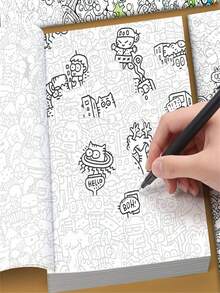 Stress Relief Doodle Book, Featuring Exquisite Doodle Patterns For You To Trace And Color, Designed To Provide A Creative Outlet For You, Whether You Are An Art Enthusiast Or Someone Looking For Ways To Relieve Stress - A - View 1
