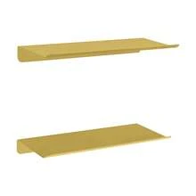 2 Pack Metal Floating Wall Mount Storage Shelves 30*12.5*3.2CM, Adhesive Wall Display Rack For Succulents, Fragrance Diffusers And Decor Ornaments, Hanging Organizer For Bedroom Study Office Wall Decor Storage - Gold - View 10