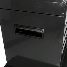 Heavy Duty Metal Tool Chest, 5-Drawer Rolling Cabinet With Lockable Wheels, Ball Bearing Slides 15Kg Capacity, Detachable Top, Hanging Panel, For Garage Workshop Auto Repair, Black-XY354994 - 1 - View 6
