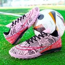 1 Pair Adult Football Cleats, AG/FG Studs, Outdoor Artificial Turf Sports Shoes, Indoor 5-A-Side Football Training Shoes, Professional Rugby Shoes - Pink - View 4