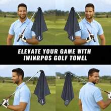 Magnetic Golf Towel, 18" X 18" Waffle Weave Golf Towel With Detachable Clip, Easy To Clean Quick Dry, Magnetic Towel For Golf Bag Cart - Gray - View 8