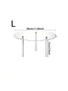 Soporte Redondo para Pastel de Mesa de Postres Decorativo, Estante de Exhibición de Acrílico, Decoración de Cristal Transparente para Cumpleaños y Bodas - Blanco - Ver 7