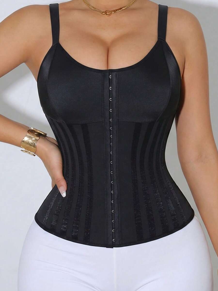 High Compression Waist Trainer - 23 Steel Bone Support - Colombian Style Waist Cincher - Waist Shaping - Breathable And Comfortable - Black - View 1