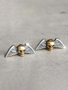 1 Pair Vintage Stud Earrings, Women's Party Jewelry, Halloween Gift - 1# - View 5