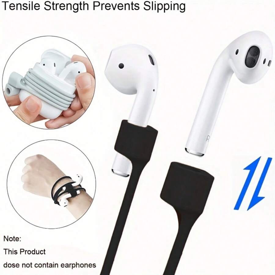 1 buah Tali Pengikat Anti-Hilang Magnetik untuk Olahraga, Tali Pengikat Earphone Bluetooth Nirkabel Universal yang Lembut, Hadiah Natal dan Ulang Tahun