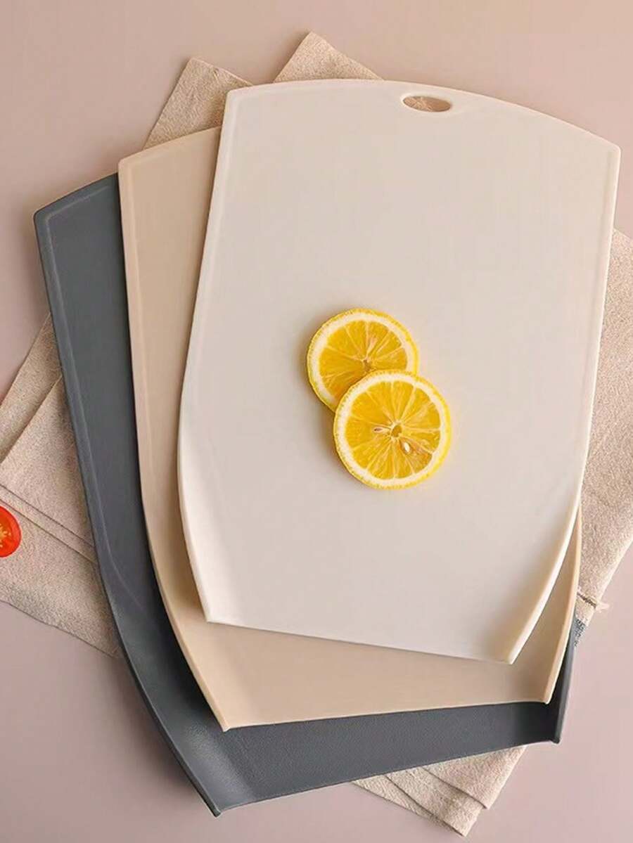 3/1pc Plastic Cutting Board Set, Non-Slip Kitchen Chopping Boards With Juice Groove & Hanging Hole, 3 Sizes Multifunctional Cutting Mat For Meat Vegetable Fruit Cheese, Dishwasher Cooking Tools For Home Kitchen Supplies Gift - Multicolor - View 1