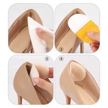2 Pairs Curved Anti-Friction Heel Pads, Shoe Size Reducer, High Heel Non-Slip Anti-Slip Heel Cushions - Multicolor - View 3