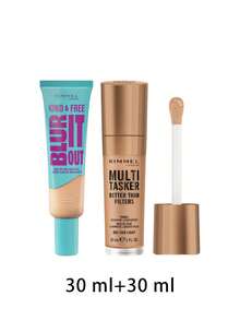Rimmel [Bundle] Kind & Free Blur It Out Mattifying Skin Tint 010 Rose Ivory 30 Ml + Multi-Tasker Better Than Filters Highlighter & Anti-Aging Primer 002 Fair Light 30 Ml - 010 Rose Ivory+002 Fair Light - View 2