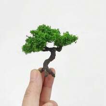 Miniature Model Tree 5/7/10cm Artificial Tree Artificial Plant Wire Trunk Plastic Powder Tree Suitable For DIY Crafts, Train Track Decoration, Architectural Model Display, Desktop Bonsai, Handmade Decor, Miniature Landscape Decoration, Garden Home Room Decoration - Green - View 13