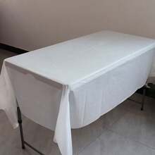 1pc Plastic Tablecloth, 54 X 108 Inch Disposable Tablecloth, Suitable For Parties, Picnics And Weddings, Rectangular, Multiple Colors Available - Square Tablecloth - View 15