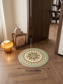 1pc Light Green Bohemian Style Living Room Rug, Suitable For Kitchen, Dining Room, Bedroom, Room Holiday Decor, Indoor/Outdoor, Office, Lobby, Anti-Slip Doormat, Bathroom Rug, Hallway, Study Gaming Area Rug - Light Green - View 17