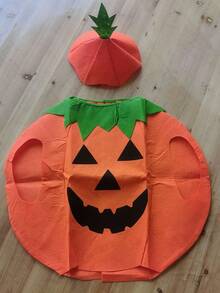 2pcs Pumpkin Shaped Non-Woven Fabric Halloween Costumes, Suitable For Parties And Events, Multiple Colors Available - Multicolor - View 9
