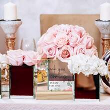 2D Acrylic, Wedding Decor, Thank You For Coming, Bridal Shower Welcome Sign, Please Take One Sign, Wedding Acrylic Sign, Wedding Acrylic Plaque Sign With Wooden Stand For Wedding Reception Decor - A - View 4