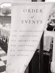 1pc Personalized Linen Texture Wedding Seating Chart, Large Directional Banner And Table Map, Custom Wedding Reception Welcome Poster, Elegant Floral Decoration - Multicolor - View 7
