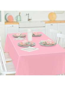 1pc Plastic Tablecloth, 54 X 108 Inch Disposable Tablecloth, Suitable For Parties, Picnics And Weddings, Rectangular, Multiple Colors Available - Square Tablecloth - View 7