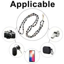 1pc Bohemian Beaded Crossbody Phone Lanyard With Phone Pad, Colorful Crystal Stone Long Phone Chain With Metal Buckle, Universal Anti-Loss Phone Case Shoulder Strap, Multi-Color Handmade Phone Bead Chain, Wallet, Women's Gift - Multicolor - View 5