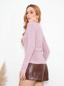 Women's Blouse Simple Casual Wool-Like Fabric Unused V-Neck Blouse Office Home Street Travel Bachelorette Party Garden Beach Night 2025 - 乾枯玫瑰色 - 查看 7