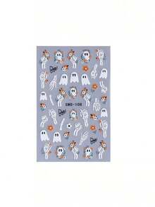 2pcs/1pc - Halloween Embossed Nail Stickers - Self-Adhesive 3D Nail Decals, Halloween Theme Nail Stickers, Including Ghosts, Pumpkins, Black Cats, Skulls, Spider Webs And Floral Patterns, Suitable For DIY Nail Art, Halloween Party Decoration, Halloween Decoration Props, Halloween Party Gifts, Notebook Decoration, Sticker Decoration, Random DIY Stickers. Suitable For Halloween Nail Art Decoration, Halloween Party Decoration, Party Stickers, Party Gifts. - Multicolor - View 13