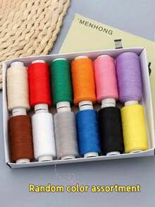 24pc Sewing Thread Set, Hand Sewing Thread Tool Kit, With 12 Colors Sewing Thread And 12 Gold Tail Embroidery Needles, Suitable For Cross Stitch, DIY Art, Handicrafts And Sewing, Sewing Tools - Multiple Styles - View 8