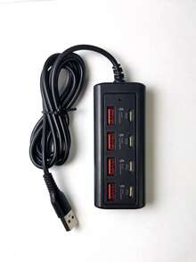 8埠 USB 集線器 4個 USB-A + 4個 Type-C PD 快充分線器 1.2m 線材 25W 多埠充電底座 適用筆電桌機手機平板多裝置充電擴充轉接器 - 查看 9