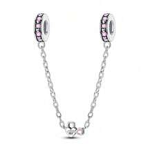1pc S925 Sterling Silver Bracelet Safety Chain, Original Heart Lock, Butterfly, Evil Eye Multiple Rhinestone Designs, Thin Chain Anti-Drop Protection For Beaded Bracelets, Gold And Silver Dual Colors Optional, Versatile Accessory, Suitable For Handmade DIY Bracelet Making, Exquisite And Durable For Daily Wear - Multicolor - View 14