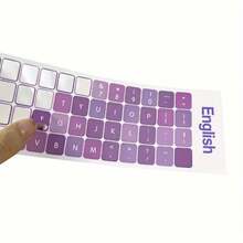 English Keyboard Stickers Russian Korean Key Stickers Colorful Stickers Purple Desktop Computer Universal Laptop Key Stickers Back To School Supplies - Keyboard Stickers - View 2