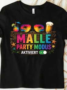 Modalità Maiorca attivata Festeggiando le vacanze a Maiorca (2) T-shirt unisex oversize con stampa internazionale Y2K per uomo e donna, stile retrò anni 2000, streetwear - Indietro - Visualizzare 4