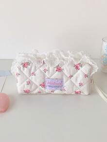 1 Buah Tas Kosmetik Renda Beruang Kecil, Tas Penyimpanan Kosmetik Warna Krem, Tas Penyimpanan Kosmetik Portabel untuk Perjalanan - MultiWarna - View 13