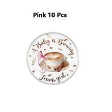 10/20 Pcs A Baby Is Brewing Gender Reveal Pins, Funny Baby Shower Team Gender Reveal Decorations For Party Supplies, Team Boy Or Girl Button Pins - Multicolor - View 11