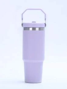 30oz Stainless Steel Vacuum Insulated Water Bottle, Straw Cup, Portable Handle, Leak-Proof, Double-Wall Insulation, Keeps Drinks Cold/Hot, Multi-Functional, Suitable For Cold And Hot Beverages, Christmas Gift, Holiday Gift - Multicolor - View 15