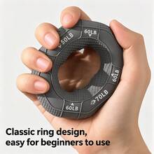 Hexagonal Silicone Grip Strengthener, Grip Ring, Finger Strength Trainer, Men's Professional Muscle Strengthening Fitness Equipment, Multi-Function Hand Grip Exerciser, Wrist Expander, Gym Training, Hand Gripper, 3 Resistance Levels - Multicolor - View 2