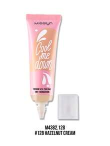 MISSLYN 1件裝 Cool Me Down Serum Veil 酷涼色調底妝液，液態霧面粉底，涼感效果，中度可疊加遮瑕，保濕精華質地，平滑無瑕妝效，毛孔模糊控油，輕盈日常底妝 - #128 Hazelnut Cream - 查看 8