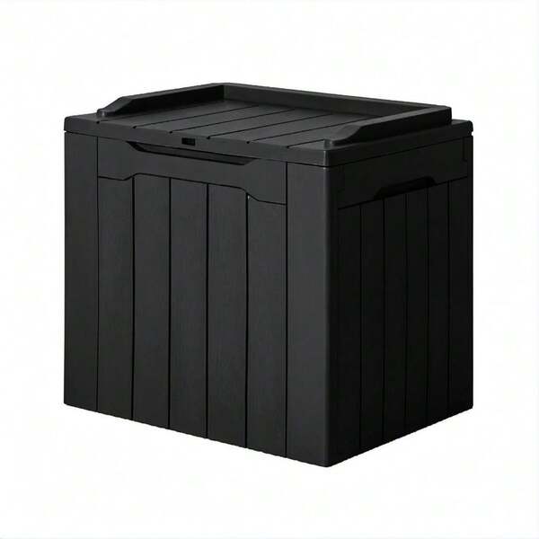 31-Gallon Resin Deck Box - Waterproof, Easy Install, Extra Seat, Portable & Lockable, Indoor/Outdoor