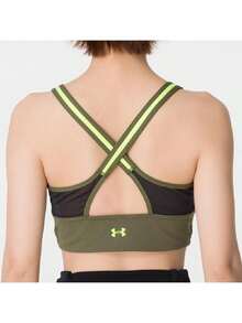 Under Armour Women's Colorblock Casual Daily Sports Bra - Black/Yellow - View 4