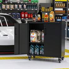 Heavy-Duty Metal Garage Storage Cabinet With Wheels - Sturdy And Durable Tool Storage Cabinet For Garage, Office, And Home Organizer Solutions-XY528114 - Multicolor - View 10