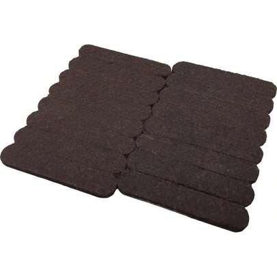 1/2-Inch X 2-5/8-Inch Heavy Duty Self-Adhesive Felt Furniture Strips, 16-Pack, Brown