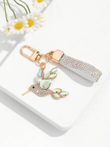 1pc Fashionable European And American Luxury High-End Exquisite Creative Versatile Bird Hummingbird Keychain Bag Pendant Accessory, Suitable For Women's Car Key Bag Pendant Accessory And Holiday Gift - Multicolor - View 13