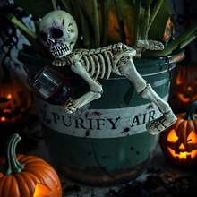 Halloween Skeleton Statue, Funny Skeleton Garden Statue, Perfect For Pond Fountain, Outdoor Haunted House Decor And Halloween Display - Multicolor - View 8