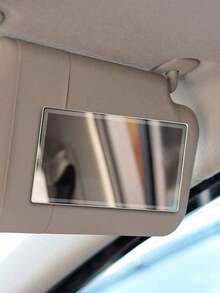 1/2pcs Car Sun Visor Stainless Steel Makeup Mirror, Anti-Shatter Auxiliary Rearview Dual-Use Beauty Mirror - A - View 1
