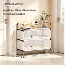 Simple Shoe Rack, Entryway Shoe Rack, Home Dorm Storage Rack, Hallway, Corridor, Bedroom, Multi-Layer Dust-Proof Shoe Rack, Large Capacity Shoe Cabinet, Shoe Storage, Shoe Organizer, Space-Saving Shoe Cabinet, Storage Rack - Multicolor - View 13
