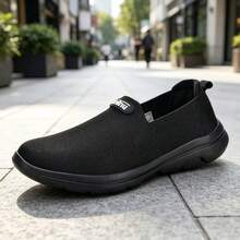 Unisex Loafers, Slip-On Casual Shoes, Suitable For Sports, Leisure And Daily Wear, Easy To Put On And Take Off - Black - View 3